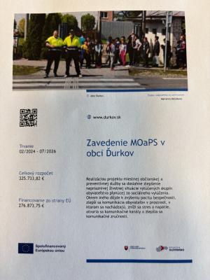 Zavedenie MOaPS v obci Ďurkov 2/2024 - 7/2026